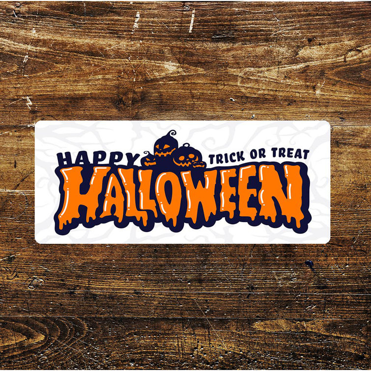 The Seasonal Aisle Happy Halloween Pumpkin Tick or Treat Wall Décor